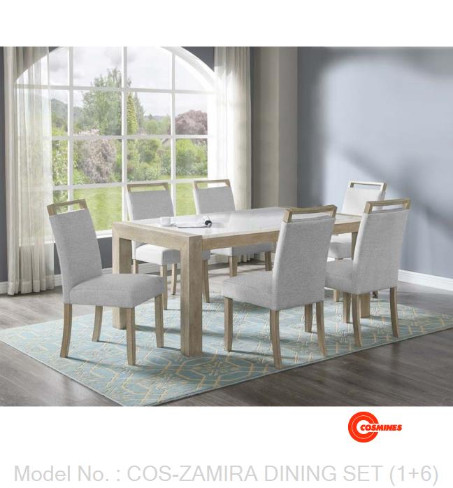 COS-ZAMIRA DINING SET (1+6)